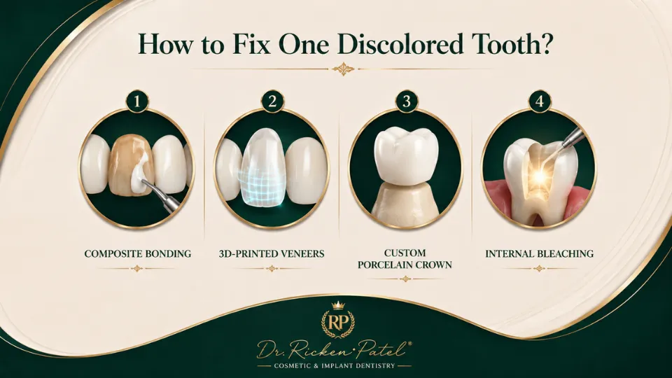 How to Fix One Discolored Tooth